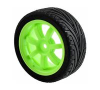 QASULER Lot de 4 pneus antidérapants for HSP, for HPI, 1/10 1:10 on-Road Speed Car RC 9005-8010 Ensemble de Roues de Course RC(9005G-8010)