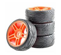 QASULER Lot de 4 pneus en Caoutchouc ABS for HSP, for HPI, Voiture Tout-Terrain 1:10 RC 905-6084 Ensemble de Roues de Course RC(905R-6084)