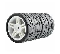 QASULER Lot de 4 pneus en Caoutchouc ABS for HSP, HPI, Voiture Tout-Terrain RC 1:10 905-6087 Ensemble de Roues de Course RC(905W-6087)