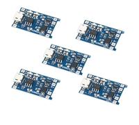 QASULER Lot de 5 modules d'alimentation convertisseur DC-DC MT3608, Sortie maximale 28 V 2 A, for Arduino, kit de Bricolage survolteur de Tension de Module de Puissance(5pcs 18650 Micro)