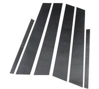 QASULER Lot de 6 garnitures couverture montant fenêtre porte voiture, for Kia, Venga 2009-2019, A-Black Garniture de vitre de voiture(BLACK B-carbon Fiber Look)