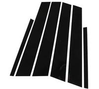 QASULER Lot de 6 garnitures couverture montant fenêtre porte voiture, for Vitara 2016+, aspect fibre carbone B Garniture de vitre de voiture(BLACK A-black)