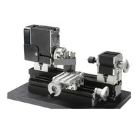 QASULER Micro-tour à métaux haute puissance 60 W for le travail du bois, longueur 135 mm moteur de tour