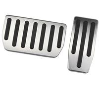 QASULER Pédale intérieure de voiture, for Tesla, modèle, S X 2017 - 2022, garniture couverture en acier inoxydable, pédales d'accélérateur frein et carburant Ensemble de couvre-pédales de voiture
