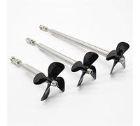 QASULER Pièces de Rechange for Bateau de pêche à appâts Rc, Arbre d'entraînement de Bateau de 4mm + Joint Universel + hélice à 4 pales Hélice de Moteur de Bateau(L30cm Motor 3mm)