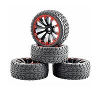QASULER Pneu en Caoutchouc for Jante de Roue ABS, for HSP, for HPI, Voiture Tout-Terrain RC 1:10 601A-6017 Ensemble de Roues de Course RC