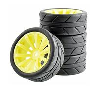 QASULER Pneus de Course Plats, Jante Roue, for HSP, for HPI, Voiture sur Route 1:10 RC 601 - 6087 Ensemble de Roues de Course RC(601Y-6087)