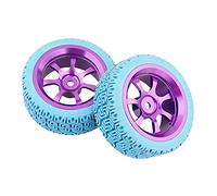 QASULER Pneus en Caoutchouc de Roue Aluminium, for HSP, for HPI, Voiture Route 1:10 RC 107P-6017-107P-8014 Ensemble de Roues de Course RC(107P-8016)