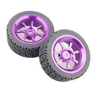 QASULER Pneus en Caoutchouc de Roue Aluminium, for HSP, for HPI, Voiture Route 1:10 RC 107P-6017-107P-8014 Ensemble de Roues de Course RC(107P-8014)