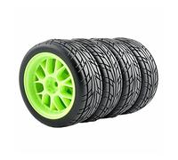 QASULER Pneus Grip, for HSP, for HPI, 1/10 1:10 Voiture de Vitesse sur Route RC 907-6095 26mm avec Jeux Roues Ensemble de Roues de Course RC(907G-6095)