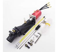 QASULER Pompe à Jet de propulseur d'eau Turbo, Trou de 22mm, hélice de 26mm + Moteur sans balais 2860 KV3400, Bateau à Jet RC de 40cm 70cm Hélice de Moteur de Bateau