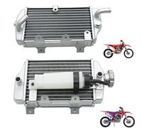 QASULER Récipient d'eau de radiateur de réservoir de moto, for BOSUER M6 J1 refroidi à l'eau CB300cc Cross Country Radiateur de moto(A set of)