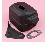 QASULER Silencieux d'échappement avec Kit de Joint de Support, for Husqvarna, 50 51 55 55, for Rancher, pièces de scie à chaîne Kit Silencieux pour tronçonneuse