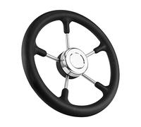QASULER Volant de bateau marin en acier inoxydable 304 de 12,6 pouces for yacht Gouvernail de bateau