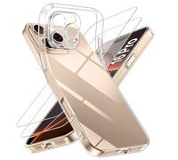 Qasyfanc Coque Compatible avec iPhone 16 Pro et 2 Pièces Verre Trempé, [Protection Caméra] [Anti-Jaune] Antichoc Souple TPU Bumper Protection iPhone 16 Pro Housse 6.3" -Transparente