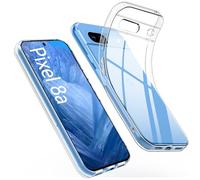 Qasyfanc Coque compatible pour Google Pixel 8a, protection pour appareil photo, souple ultra mince, anti-jaune, TPU Bumper Google Pixel 8A, étui en silicone, transparent