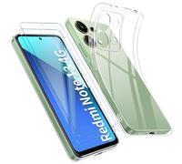 Qasyfanc Coque Protection Caméra pour Xiaomi Redmi Note 13 4G Coque et 2 Pièces Verre Trempé, Étui Redmi Note 13 4G Mince Souple Silicone Anti-Jaune TPU Bumper Housse, Trasparente