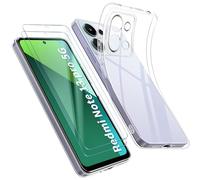 Qasyfanc Coque Protection Caméra pour Xiaomi Redmi Note 13 Pro 5G Coque et 2 Pièces Verre Trempé, Étui Redmi Note 13 Pro 5G Mince Souple Silicone Anti-Jaune TPU Bumper Housse, Trasparente