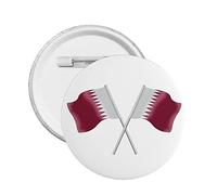Qatar Drapeau Broche Badge Rond Bouton Pin pour décorer Chapeau Chemise Vêtements Sac Accessoires S