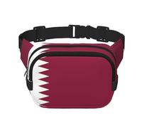 Qatar Flag Sac Banane Carré Double Couche Sangle Réglable pour Activités de Plein Air Noir Taille Unique, Noir , Taille unique