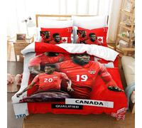 Qatar Housse De Couette De La Coupe Du Monde Canada Housse De Couette Souvenir De C¿¿L¿¿Bration ¿¿Quipes De Pays Pour La Coupe Du Monde Single£¿Xcm
