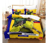 Qatar Housse De Couette De La Coupe Du Monde Ecuador Housse De Couette Souvenir De C¿¿L¿¿Bration ¿¿Quipes De Pays Pour La Coupe Du Monde King£¿Xcm£©