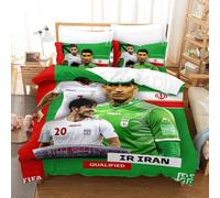 Qatar Housse De Couette De La Coupe Du Monde Iran Housse De Couette Souvenir De C¿¿L¿¿Bration ¿¿Quipes De Pays Pour La Coupe Du Monde Double£¿Xcm£©