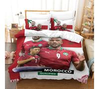 Qatar Housse De Couette De La Coupe Du Monde Morocco Housse De Couette Souvenir De C¿¿L¿¿Bration ¿¿Quipes De Pays Pour La Coupe Du Monde King£¿Xcm£©
