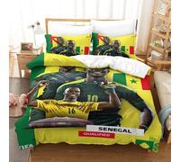 Qatar Housse De Couette De La Coupe Du Monde Senegal Housse De Couette Souvenir De C¿¿L¿¿Bration ¿¿Quipes De Pays Pour La Coupe Du Monde Single£¿Xc