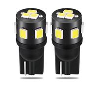 QAUBEN 194 Ampoule LED T10 168 2825 W5W Lumière LED 12V 9SMD 2835 Chipset Ampoule LED Utilisée pour Voiture Intérieur Dome Carte Porte Courtoisie Plaque D'immatriculation Lumières Blanc (Paquet de 2)