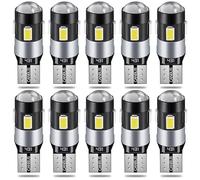 QAUBEN 194 Ampoules LED Canbus 6000K Blanc 5630 Chipsets 2825 175 T10 W5W Ampoules de Remplacement LED pour Voiture Intérieur Dome Carte Porte Courtoisie Plaque D'immatriculation Lumières (Lot de 10)