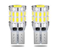 QAUBEN 194 Ampoules LED CanBus T10 Ampoules LED Blanc 3014 Chips T10 W5W 168 2825 Ampoules LED pour feux de position latéraux de plaque d'immatriculation Dome Map Door Courtoisy Lumières 12-24V (2pcs)