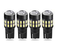 QAUBEN 194 LED Ampoule Projecteur Lentille 175 168 2825 W5W T10 Wedge 3014 SMD Lumières Marqueur latéral de voiture Carte intérieure Dome Trunk Parking Courtoisie Lumières 6000K Blanc 12V-24V (4pcs)