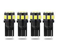 QAUBEN Ampoule LED 194, Blanc 6000K, Ultra-Lumineuse 168 2825 T10 W5W pour plafonnier, portières, éclairage de courtoisie, Coffre, Plaque d'immatriculation et Feux arrière de Voiture 1,15 W 12 V 4pcs