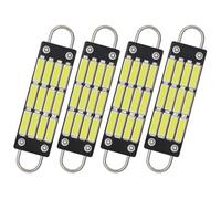 QAUBEN Ampoule LED 44 mm 561 à boucle rigide blanc puces 7020 12 SMD, éclairage de courtoisie pour intérieur de voiture, plafonnier portières latérales 211-2, 212-2, 214-2, 562, 567, 564 12V 1W (4pcs)