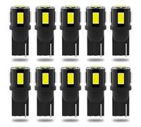 QAUBEN Ampoules LED 194, 1,25 W blanc ultra-lumineuses 168 T10 W5W 2825 6000K puces 5630 ampoules de remplacement pour éclairage de plaque d'immatriculation, plafonnier, éclairage de courtoisie, 10pcs