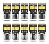 QAUBEN Ampoules LED 194, 10pcs Ultra-Lumineuses T10 168 2825 W5W, Blanc Froid 6000K, pour éclairage intérieur de Voiture plafonnier, portières, Tableau de Bord, Coffre, Plaque d'immatriculation 12 V
