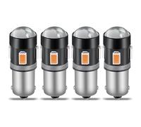 QAUBEN Ampoules LED BA9S BA9 53 57 1895 64111 Ambre 150 lm 5630 avec projecteur pour clignotants, éclairage intérieur de voiture, éclairage de porte, éclairage de plaque d'immatriculation 12 V