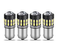 QAUBEN BA9S BA9 12146 1445 1705 Lumière LED blanche 12 V-24 V 30 SMD 3014 Chipset Projecteur 6253 64111 Ampoule pour dôme de carte, coffre, plaque d'immatriculation, boîte à gants (4 pièces)