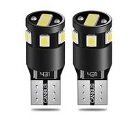 QAUBEN Canbus 194 Ampoule LED T10 168 2825 W5W Lumière LED 12V 9SMD 2835 Chipset Ampoule LED Voiture Intérieur Dôme Carte Porte Courtoisie Plaque D'immatriculation Lumières 6000K Blanc (Paquet de 2)