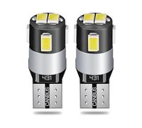 QAUBEN CanBus T10 194 Ampoule LED 6-SMD 5630 Chipsets 168 175 2825 W5W Éclairage de plaque d'immatriculation Carte intérieure de voiture Dome Feux de position latéraux 6000K Blanc 1.2W 12V (Lot de 2)