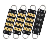 QAUBEN Festoon 44 mm 1,73" 4014 20-SMD Boucle rigide Super Bright Blanc chaud 561 562 567 564 Ampoules LED pour intérieur de voiture Carte Dôme Courtoisie Marchepied Lumières 3000 K 12 V 1 W, Lot de 4