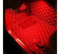 QAUBEN Kit d'éclairage d'ambiance RVB pour plancher de voiture USB 16,7 millions de couleurs Son actif Synchronisation de la musique application Lumière d'ambiance multicolore pour plancher de voiture