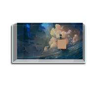 QAUUCP Autocollant de Fond d'aquarium Effet 3D | Papier peint imprimé bateau Pirate une pièce, décorations d'arrière-plan for aquarium, affiche de paysage en PVC(40x80cm)