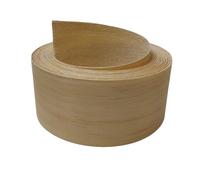 QAUUCP Bande de Chant en Placage Préencollé Bande de placage en bois noyer noir/bouleau/chêne/érable 3 pouces, bordure pré-collée à repasser for cadre porte, armoire cuisine(1 roll Pine,7.6cmx4m)