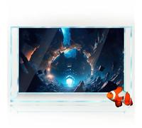 QAUUCP Fond D'aquarium De Réservoir Poissons À Effet 3D | Vortex Science-Fiction relique Reptile Habitat décorations PVC affiche autocollant impression papier peint(40x80cm 16x31in)