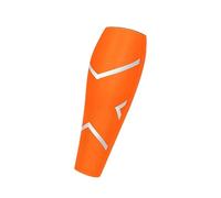 QAUUCP Manchon Compression Mollet Manchon de Compression for mollet, 1 pièce, attelle tibia, Support Protection des jambes, chaussette for course à pied, basket-ball, cyclisme(Orange,XL)