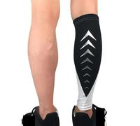 QAUUCP Manchon Compression Mollet Manchons de Compression for mollets, 1 pièce, chaussettes for jambes, attelle tibia, protège-mollets, course à pied(White Black,XL)