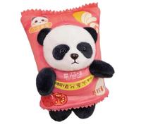 QAUUCP Peluche Chauffe-Main Pack de Chips Pommes Terre créatif Dessin animé Lina Bear Panda Chauffe-Mains Oreiller 2 en 1 Mignon Ours(Red Panda)