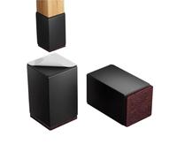 QAUUCP Rehausseur Pieds de Lit 4Pcs/Set Furniture Legs Pads Square/Round Coffee Table Feet Base Sofa Raiser, Home Cabinet Bed Cushion Raising Mats(Square-black-100.0mm)